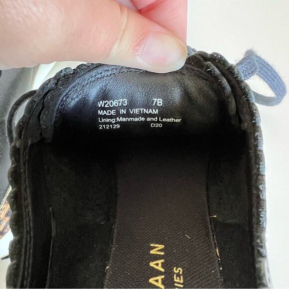 Cole Haan GP Leather & Cow Hair Tennis Sneakers - Picture 12 of 13